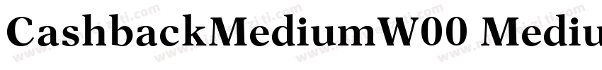CashbackMediumW00 Medium Regular字体转换